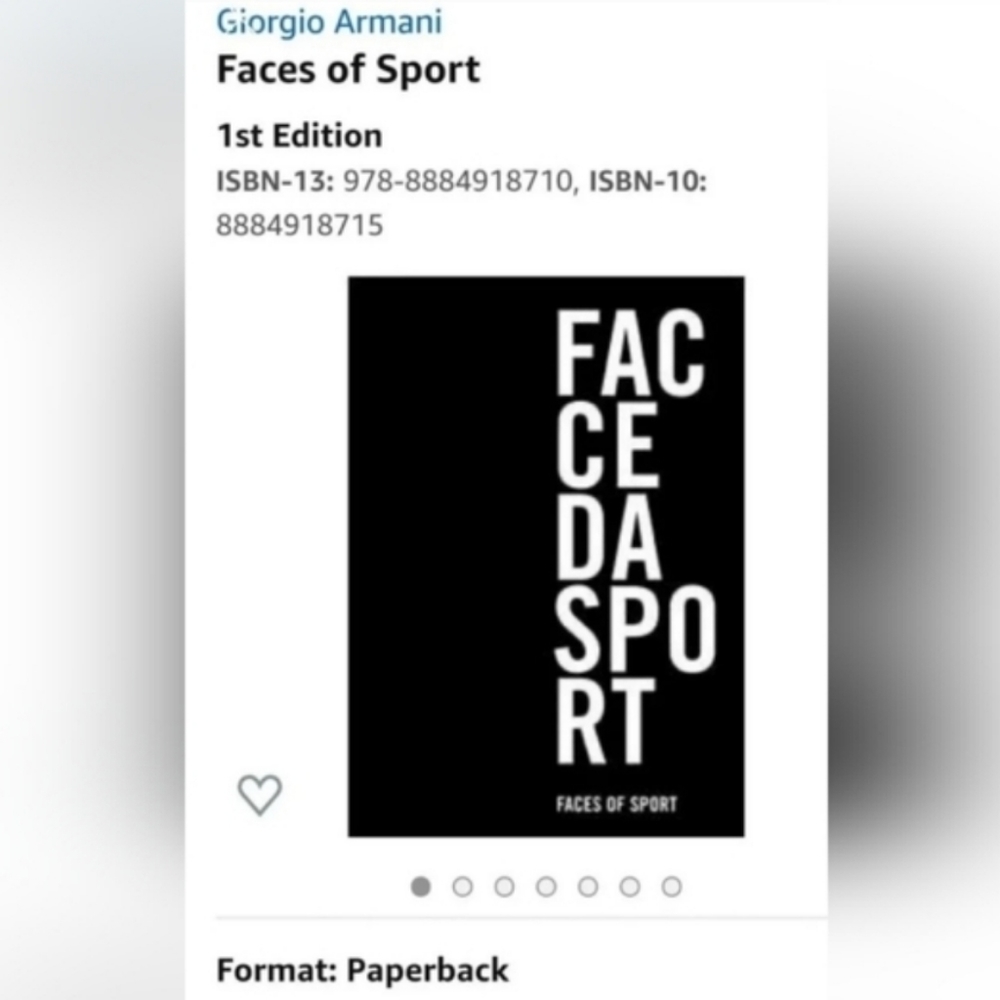 Giorgio Armani FACES OF SPORT book set in box used